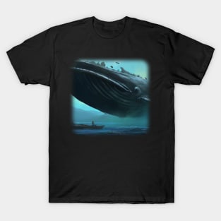 Whale floating in the sky T-Shirt